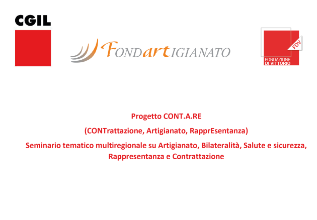 Progetto CONT.A.RE– CONTrattazione, Artigianato, RapprEsentanza
