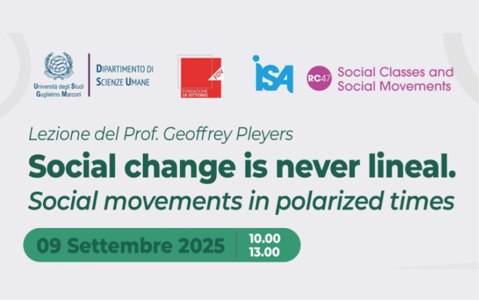 Il cambiamento sociale non è mai lineare: lectio magistralis di Geoffrey Pleyers