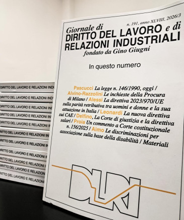 Copertina Giornale di Diritto del Lavoro e di Relazioni Industriali