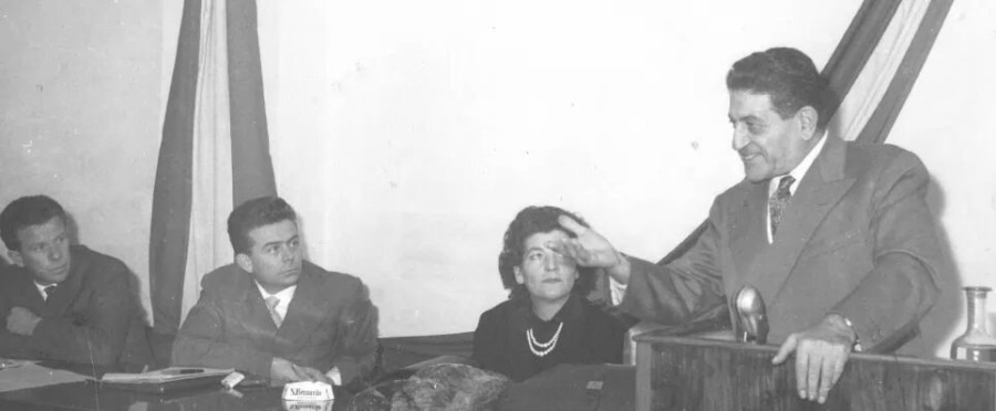 Giuseppe Di Vittorio inaugura la Camera del Lavoro di Lecco