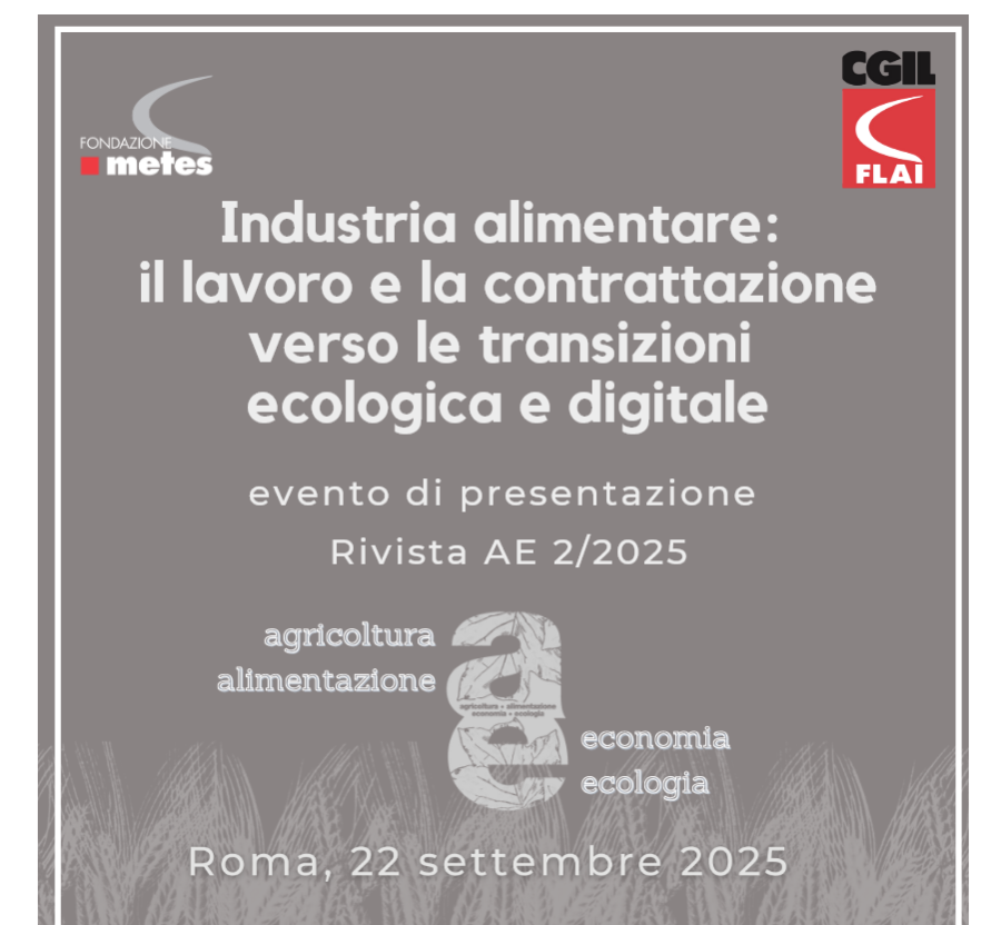 Industria alimentare: il lavoro e la contrattazione verso le transizioni ecologica e digitale