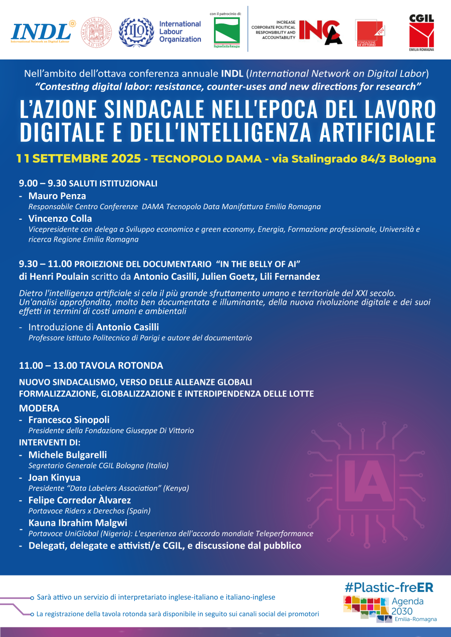 Locandina della giornata in cui è descritto il programma con i vari interventi