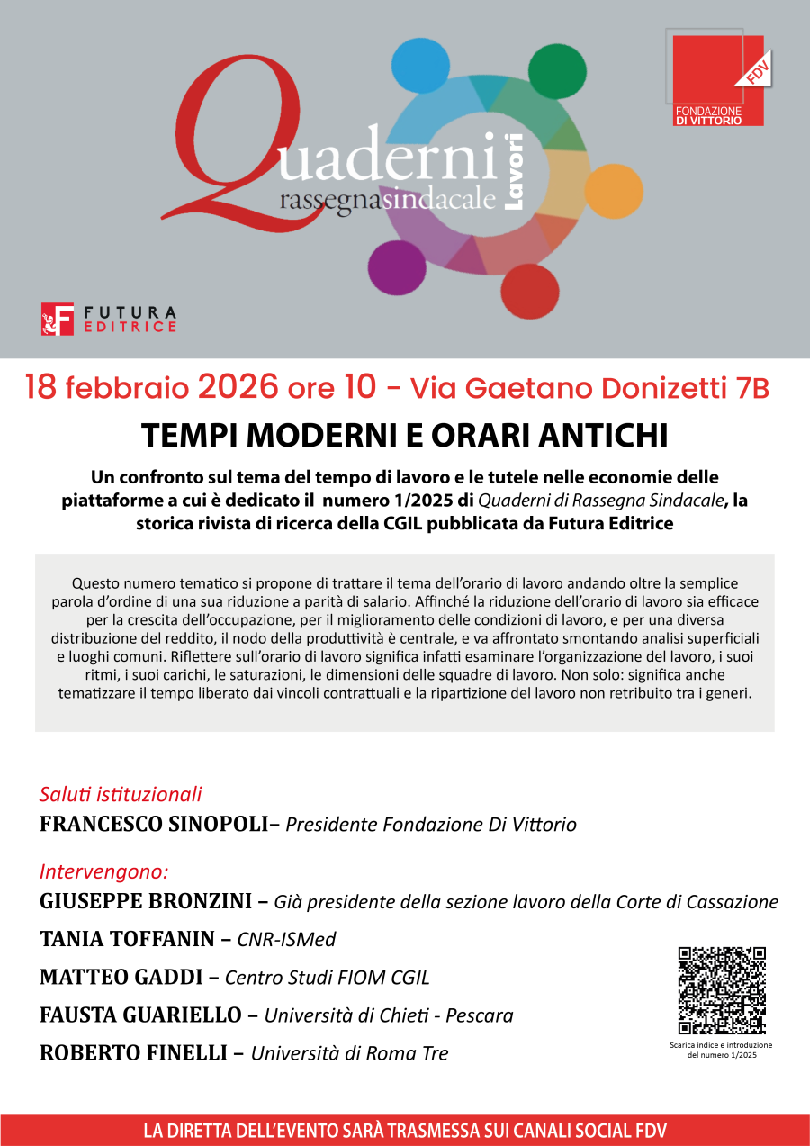 locandina con logo della rivista e informazioni sulla presentazione