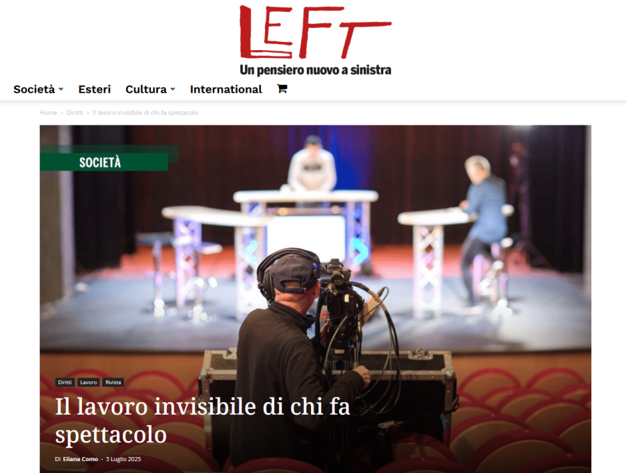Il lavoro invisibile di chi fa spettacolo