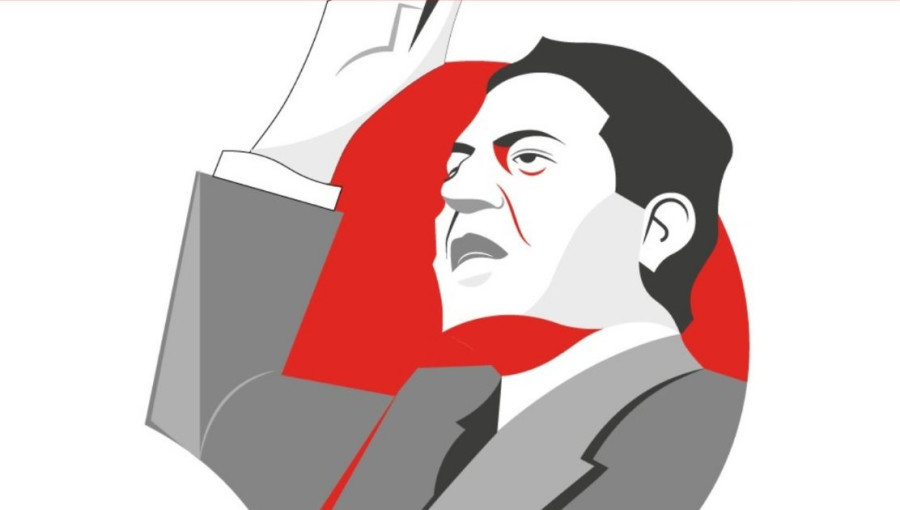 Logo del premio con Giuseppe di Vittorio versione fumetto