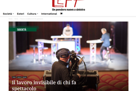 Il lavoro invisibile di chi fa spettacolo