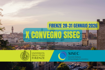 l'immagine mostra la grafica del convegno su uno sfondo del paesaggio di Firenze