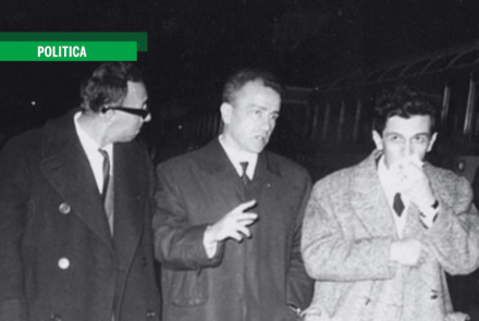 Pietro Ingrao con Enrico Berlinguer e altri dirigenti del Pci nel 1965
