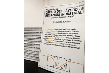 Copertina Giornale di Diritto del Lavoro e di Relazioni Industriali