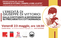 Presentazione del volume "Giuseppe Di Vittorio. L'esempio, le idee, le lotte" a Casetta Rossa